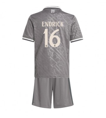 Real Madrid Endrick #16 Tercera Equipación Niños 2024-25 Manga Corta (+ Pantalones cortos)